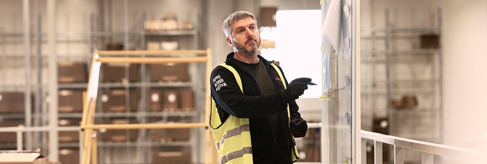 lager medarbetare planeringstavla banner