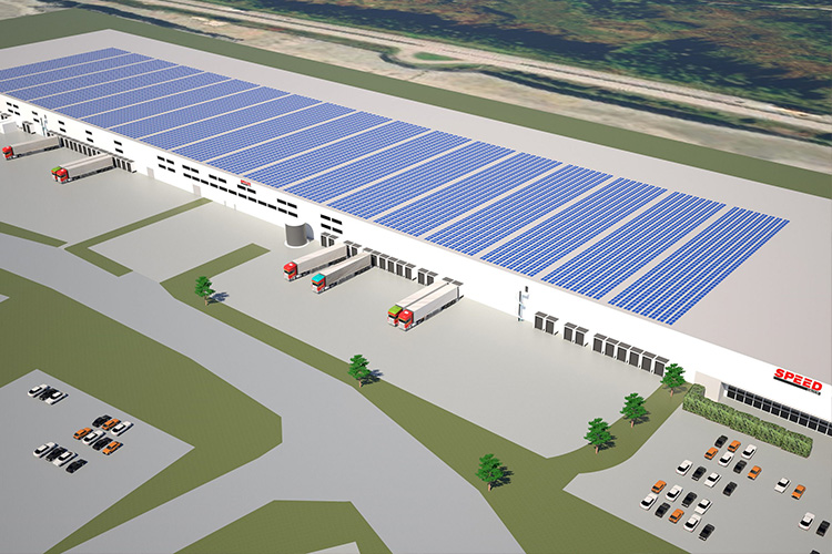 Speed bygger Nordens största solcellstak.